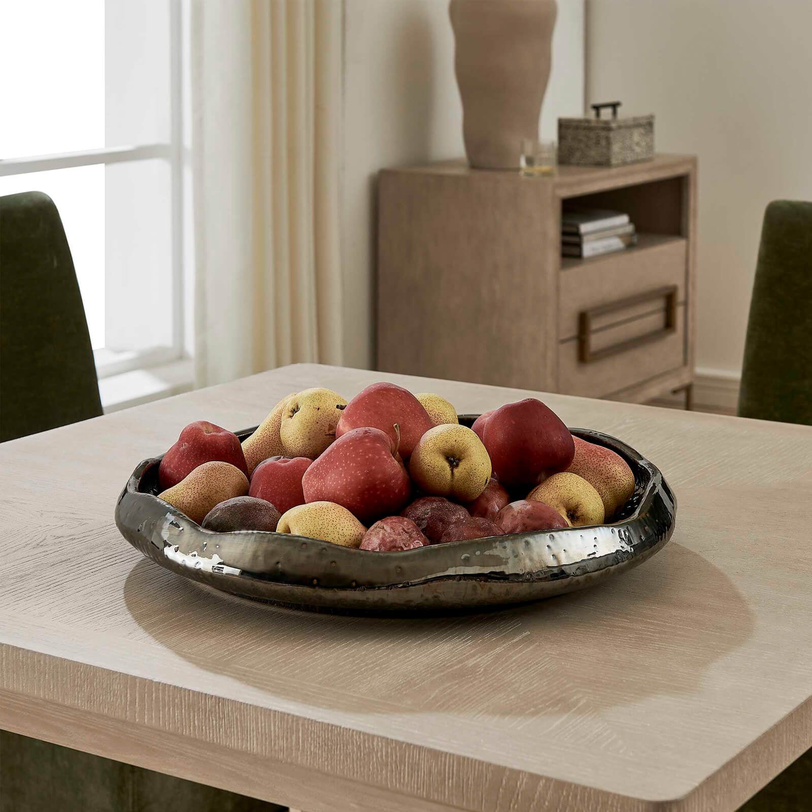 Uttermost Stardust Ripple Indoor-Outdoor Bowl in Black