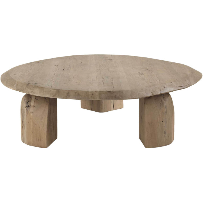 Uttermost Tiernan Reclaimed Oak Round Coffee Table
