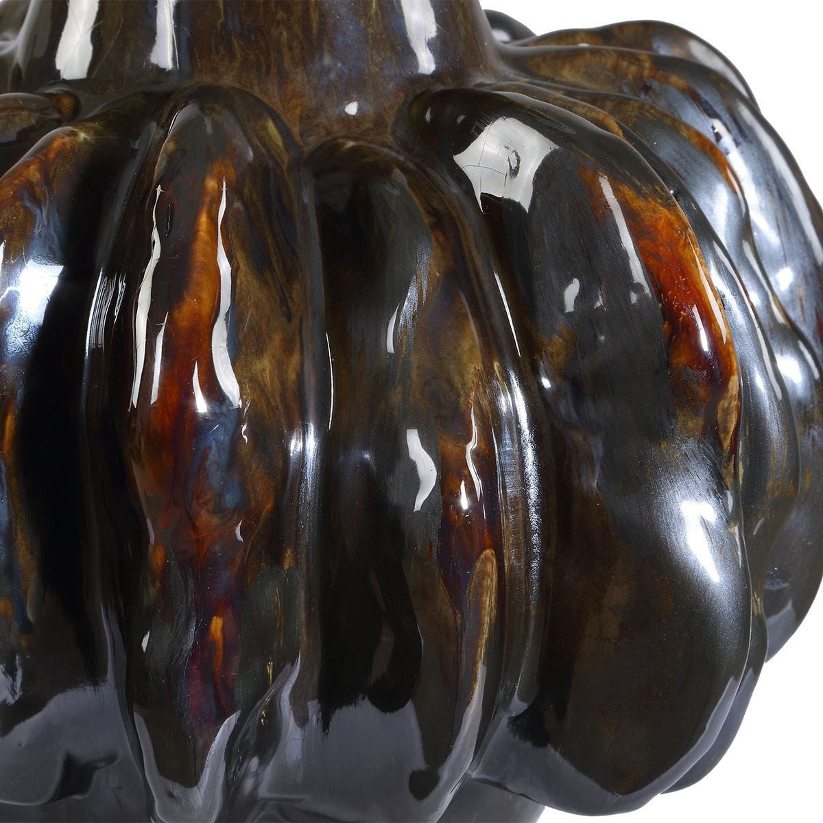 Uttermost Umbrian Gourd Vases in White and Brown - Set of 2