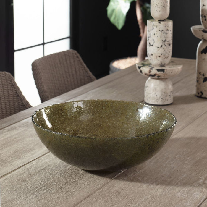 Uttermost Veridian Shimmer Earthy Glass Bowl