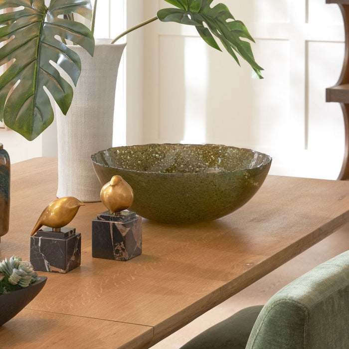 Uttermost Veridian Shimmer Earthy Glass Bowl