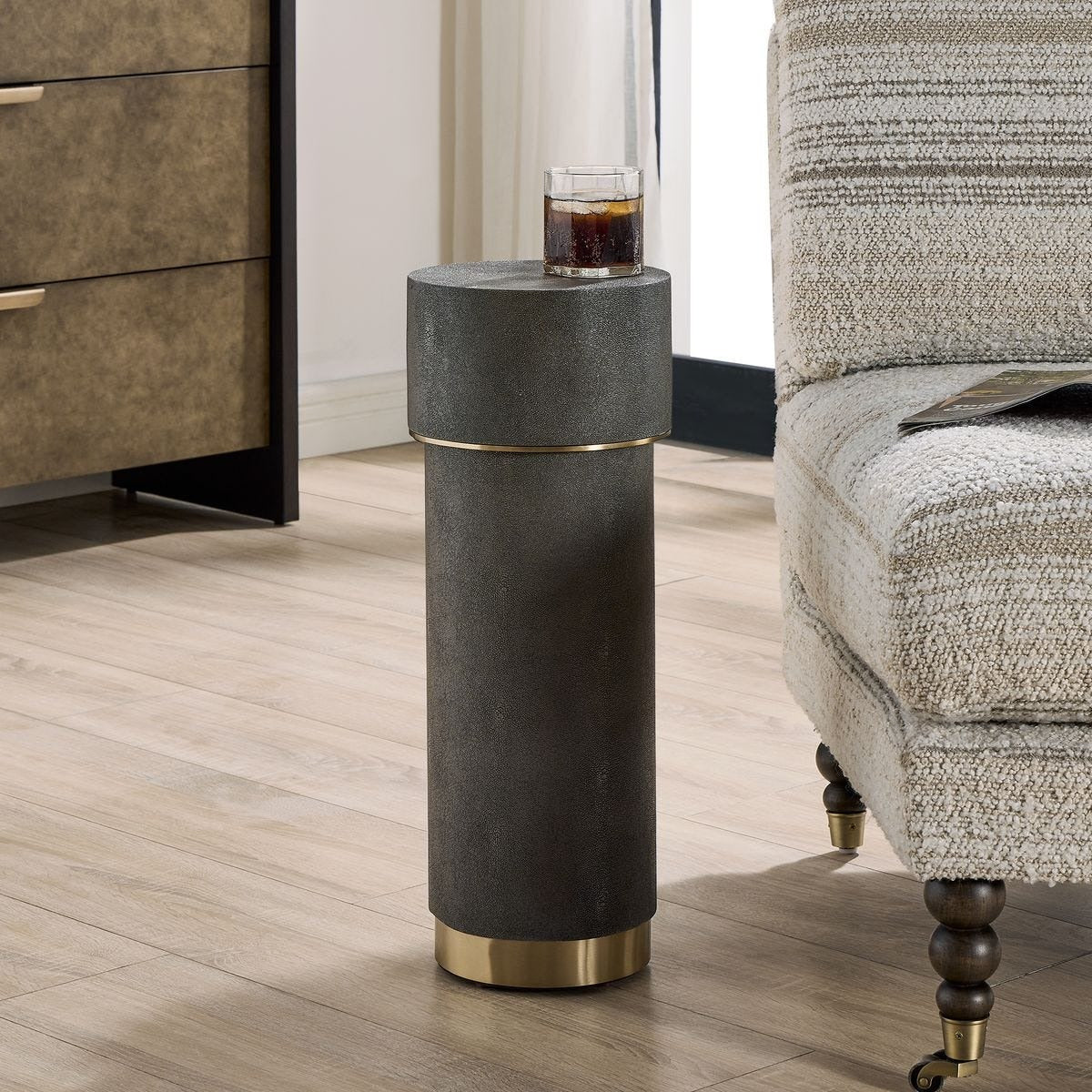 Uttermost Wessex Drink Table in Charcoal