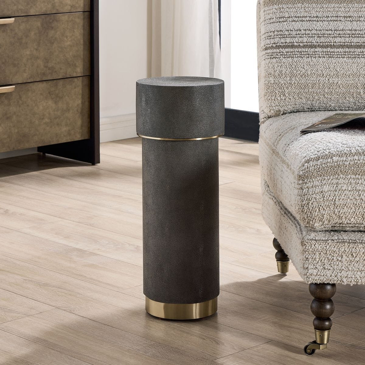 Uttermost Wessex Drink Table in Charcoal