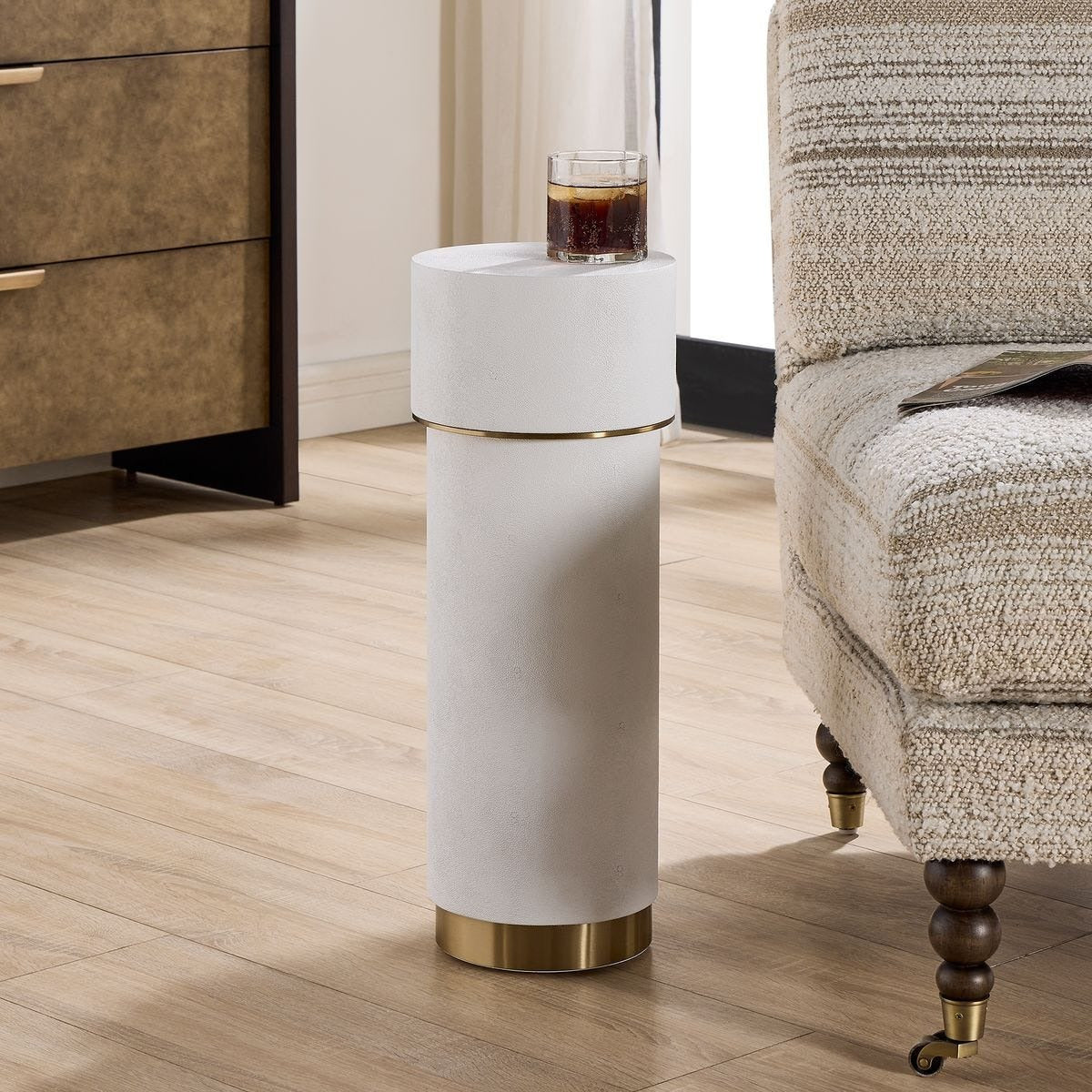 Uttermost Wessex Drink Table in White