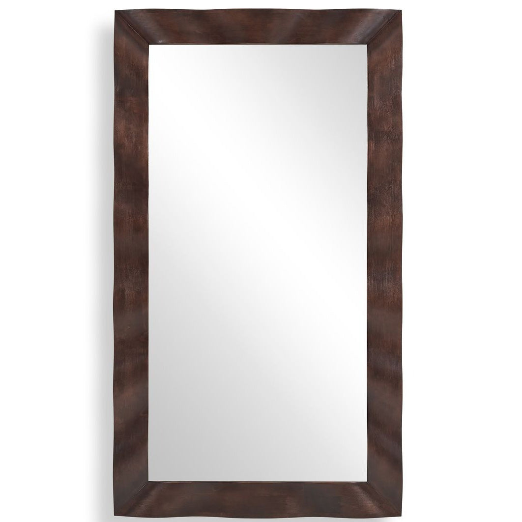 Wrinkle Wavy Mirror in Wood