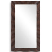 Wrinkle Wavy Mirror in Wood