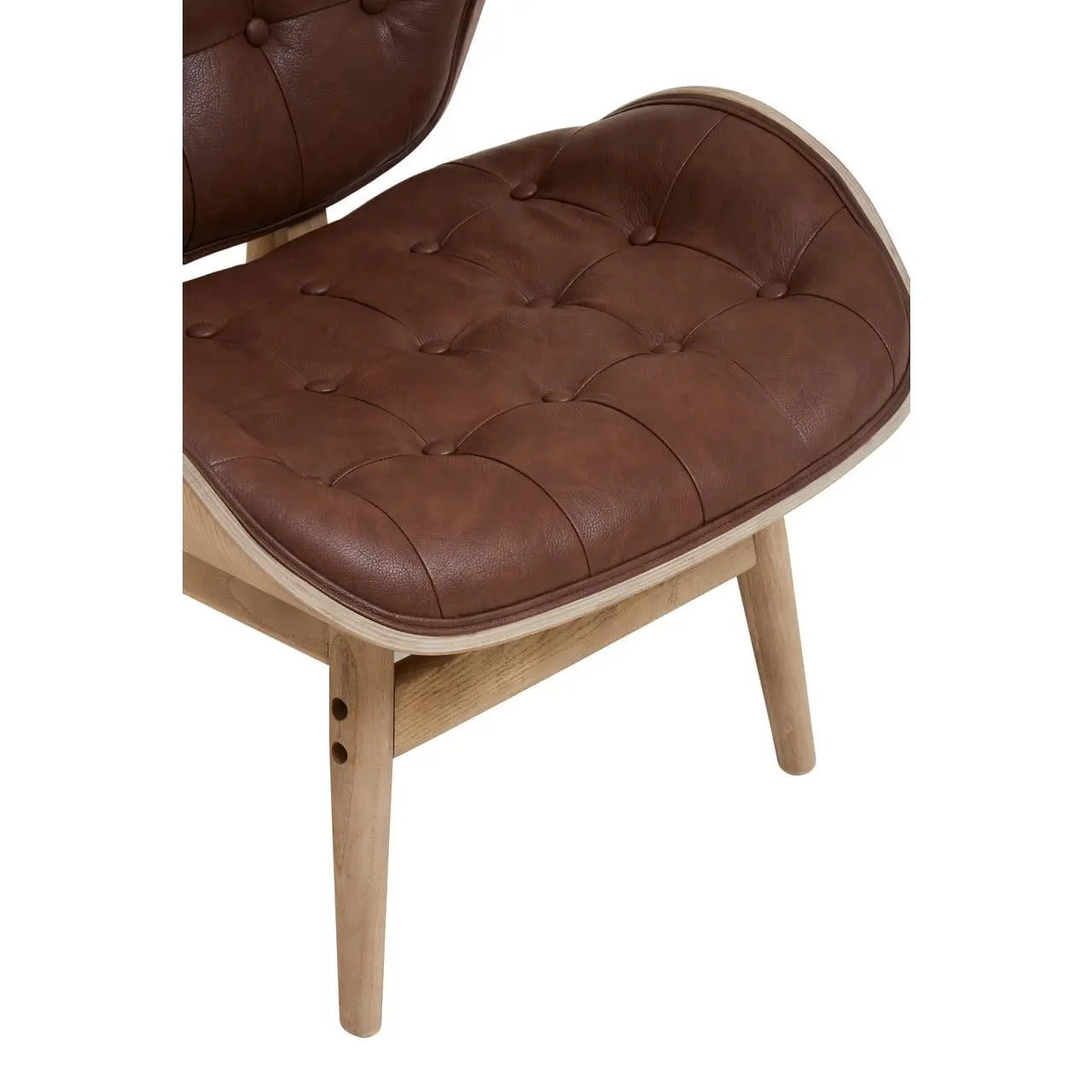 Vasile Brown Leather Chair with Button Detail Nicholas John Interiors
