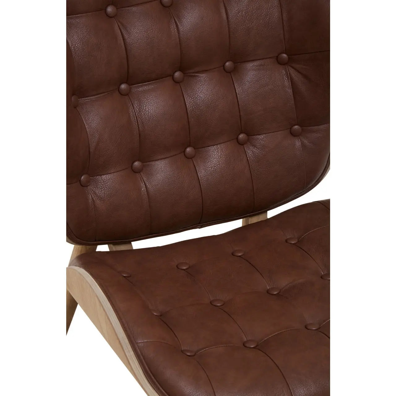 Vasile Brown Leather Chair with Button Detail Nicholas John Interiors