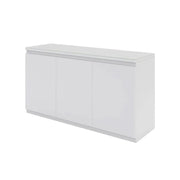 Vienna Tempered Matt Glass 3 Door Sideboard   Nicholas John Interiors