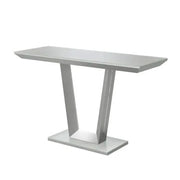 Vienna Tempered Matt Glass Console Table - Grey   Nicholas John Interiors