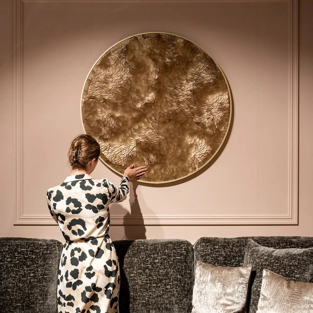 Richmond Interiors Bloom Wall Art – Gold Floral Design  Nicholas John Interiors