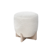 Twenty10 Design Whisper Round Stool in Ivory and White Wash  Nicholas John Interiors