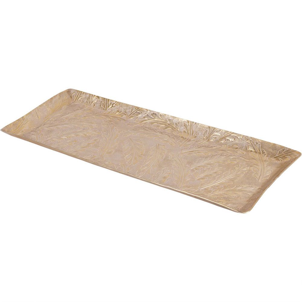 Windham Gold Leaf Embossed Rectangle Plate Nicholas John Interiors