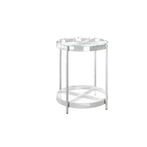 Adele Clear Glass Round Side Table