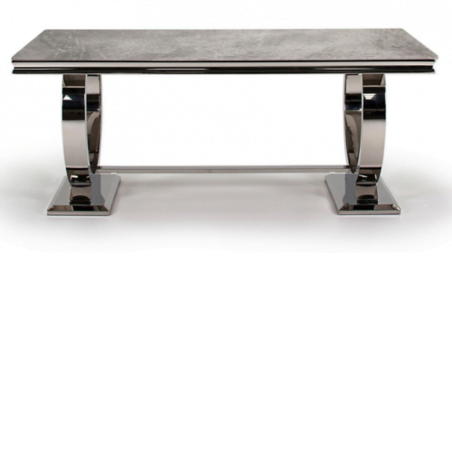 Arianna Grey Dining table with steel legs 180cm
