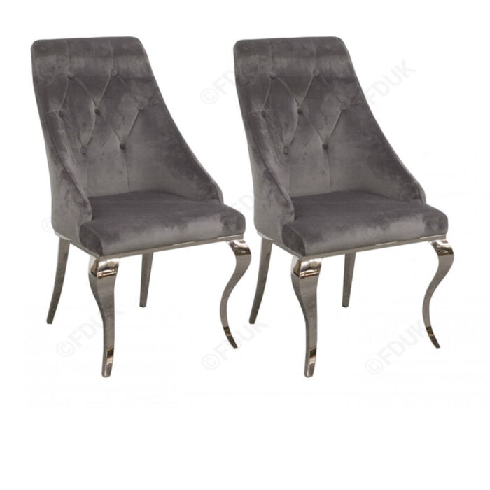 Cassia Grey Velvet Dining Chair (pair)