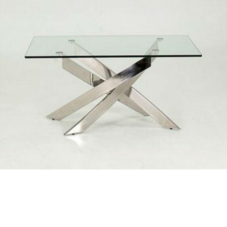 Kalmar Rectangular Glass Chrome Coffee Table