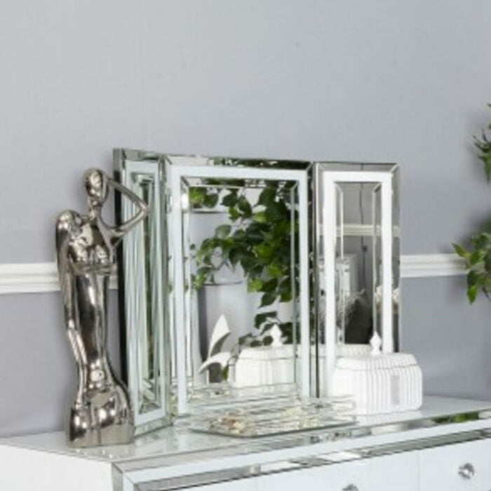 White Mirrored Vanity Mirror